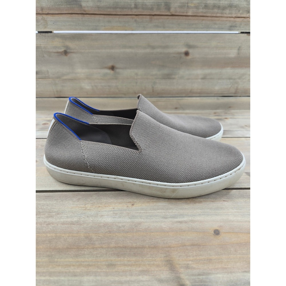 Rothys The Sneaker Womens 11.5 Taupe Brown Knit Slip On Shoes Casual Low Top